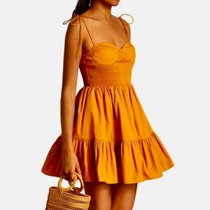 NWT Staud Landry Mini Dress Honey